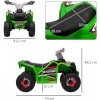 Afbeelding van HOMCOM Elektrische kinderauto Groen, Kunststof en Metaal, 70 x 41,5 x 48,5 cm