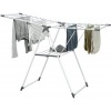Afbeelding van Homcom Kledingdroogrek - Metaal, Kunststof - 156,5L x 61,5B x 97H cm - Wit
