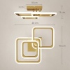 Afbeelding van HOMCOM Plafondlamp Metaal, Acryl 48x46x13 cm Goud