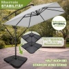 Afbeelding van tillvex® Rechthoekige Aluminium Parasol Ø 330 cm met Afdekking en Windscherm