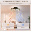 Afbeelding van HOMCOM Plafondventilator met Verlichting en Afstandsbediening Ø48 cm Zwart