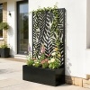 Afbeelding van Outsunny Multifunctionele Tuinbak - Metaal - 61L x 23B x 113H cm - Zwart