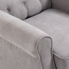 Afbeelding van HOMCOM Eenpersoonsstoel van polyester en hout - 74L x 86B x 102H cm - Donkergrijs