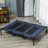 Afbeelding van PawHut Verhoogd Hondenbed met Draagtas - Zwart Hondenligbed/Sofa