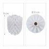 Afbeelding van Relaxdays vervangende toiletborstelkoppen, wit, set van 5, 12 mm draad, 8 x 8 x 9 cm