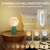 Afbeelding van HOMCOM 2x LED Mond Tafel lamp met USB, 3 kleuren en 10 helderheidsniveaus, Wit