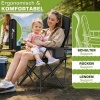 Afbeelding van TRESKO® Opvouwbare Campingstoel tot 150 kg | Klapstoel met Armleuningen & Bekerhouder