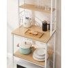 Afbeelding van VASAGLE Keukenplankstandaard, 6 lagen, stalen frame, industrieel ontwerp, eiken wit