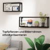 Afbeelding van Homcom Opbergplank - Staal - 60L x 12B x 21H cm - Zwart