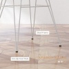 Afbeelding van HOMCOM Eetkamerstoelen van PE Rattan, Staal - 56L x 60B x 79H cm - Lichtbruin + Wit