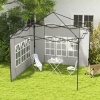 Afbeelding van Outsunny Paviljoen zijpanelen - PE - 293B x 193H cm - Wit