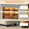 Afbeelding van HOMCOM Mini-oven met convectie, 10L, 2-in-1 met rooster, bakplaat, 1000W, touchscreen, roestvrij sta