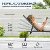 Afbeelding van Outsunny Set van Ligbedden - Metaal, Netweefsel - 190L x 74B x 35H cm - Grijs