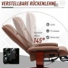 Afbeelding van HOMCOM Relaxstoel Kunstleer, Schuim - L78 x B87 x H100 cm - Bruin