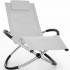 Afbeelding van tillvex® Opvouwbare Relaxligstoel voor Tuin | Weerbestendig | 180 kg Belastbaar met Hoofdkussen