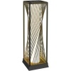 Afbeelding van Outsunny Rieten Lamp Staal, PE-Rattan 22L x 22B x 77H cm Grijs