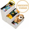 Afbeelding van PawHut Inklapbare Huisdierentrap met Opbergruimte - 2 Kleuren
