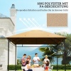 Afbeelding van Outsunny vervangend partytentdak, polyester zonbescherming, beige 3 x 3 m