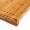Afbeelding van Bamboe snijplank met saprand - 4,5 x 52 x 29 cm - serveerplank