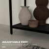 Afbeelding van HOMCOM console tafel - gehard glas - staal - spaanplaat - zwart