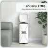 Afbeelding van HOMCOM 30L Pedaalemmer van roestvrij staal met softclose, compact en uitneembare binnenemmer, wit
