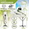 Afbeelding van tillvex® Rechthoekige Aluminium Parasol Ø 330 cm met LED en Afdekking, 360° Draaibaar