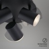 Afbeelding van BRILONER LEUCHTEN BANYO badkamerlamp, 5 W, IP44, zwart, metaal-kunststof, incl. 3x GU10