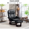 Afbeelding van HOMCOM Relaxfauteuil met Hocker - Kunstleer - 86L x 83B x 107H cm - Zwart
