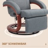 Afbeelding van HOMCOM Relaxfauteuil Polyester 86L x 68B x 100H cm - Grijs