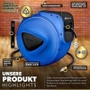 Afbeelding van TRESKO® 15 m Automatische Oprolbare Persluchtslanghaspel met Wandhouder Grijs