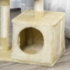 Afbeelding van PawHut Krabpaal met sisal en pluche kattenspeelgoed, 80 cm hoog, beige