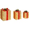 Afbeelding van Outsunny Verlichte Kerstdecoratie 25,5x25,5x35 cm Polyester Oranje