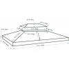 Afbeelding van Outsunny - Vervangend dak voor Tuinpaviljoen - 3x4m - Bruin