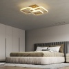 Afbeelding van HOMCOM Plafondlamp Metaal, Acryl 48x46x13 cm Goud