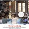 Afbeelding van Outsunny Verlichte Kerstdecoratie Staal en Polyester 44x44x215 cm Rood en Bruin