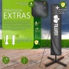 Afbeelding van tillvex® Rechthoekige Aluminium Parasol Ø 330 cm met LED en Afdekking, 360° Draaibaar