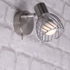 Afbeelding van Verplaatsbare chroom leeslamp voor woonkamer of slaapkamer met kooi ontwerp