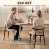 Afbeelding van HOMCOM Eetstoel - Linnenlook Stof (100% Polyester), Staal - 58L x 58B x 77H cm - Beige