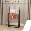 Afbeelding van HOMCOM Vrijstaande Handdoekhouder met 3 Stangen voor de Badkamer, 45 x 21,5 x 85 cm