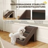 Afbeelding van PawHut Huisdiertrap van Kunststof, EVA - 50L x 30,5B x 36,5H cm - Bruin