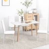 Afbeelding van HOMCOM Eetkamerstoel Kunstleer, Staal - 41L x 50B x 97H cm - Wit