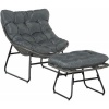 Afbeelding van Outsunny - Rattan Stoel Set - Metaal - PE Rattan - Grijs