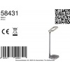 Afbeelding van Globo Monaco tafellamp - grijs aluminium - LED bureaulamp - 58431