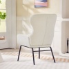 Afbeelding van HOMCOM Accentstoel Polyester 74,5L x 70B x 103,5H cm Crèmewit