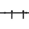 Afbeelding van HOMCOM Enkele schuifdeur set met looprail van staal voor houten deuren B81-034