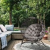 Afbeelding van Outsunny - Tuinstoel - Zandbruin - Staal en Polyester - Katoen