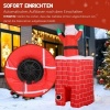 Afbeelding van Outsunny Opblaasbare Kerstman 80L x 90B x 210H cm Meerkleurig van Polyester