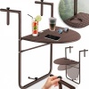 Afbeelding van KESSER® Balkonhangtafel, inklapbaar, balkontafel om op te hangen, balkon, hangtafel, 3-voudig in hoo