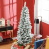 Afbeelding van HOMCOM Kunststof Kerstboom met Metaal, 65L x 65B x 183H cm, Groen