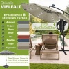 Afbeelding van Tillvex Aluminium Zweefparasol met LED Solar Ø 300 cm + Hoes en Windbescherming
